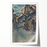 Expressionist Alley Scene - Abstract Modern Expressionism Wall Art