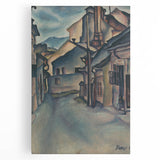 Expressionist Alley Scene - Abstract Modern Expressionism Wall Art