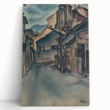 Expressionist Alley Scene - Abstract Modern Expressionism Wall Art