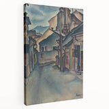 Expressionist Alley Scene - Abstract Modern Expressionism Wall Art