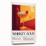 Large abstract wall art on acrylic glass featuring vibrant food and drink motifs, suitable for dining room decor.