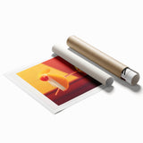 Extra large rolled print featuring a floral design in soft pastel shades.