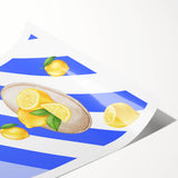 Extra large rolled print featuring line art flowers in monochrome, ideal for large living room wall art.