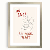 Textured art print featuring abstract patterns in muted gray and silver tones, framed in silver.