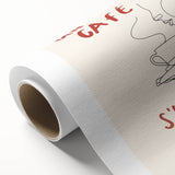 Art deco poster featuring a stylized animal in pastel colors on rolled canvas, ideal for nursery wall art.