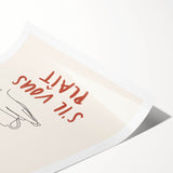 Extra large wall art featuring black and white line art flowers on a rolled print, suitable for large living room decor.