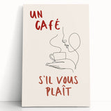 Large black and white stretched canvas featuring a culinary-themed quote, ideal for kitchen wall art.