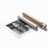 Extra large rolled print featuring a detailed floral art design in soft pastel shades.