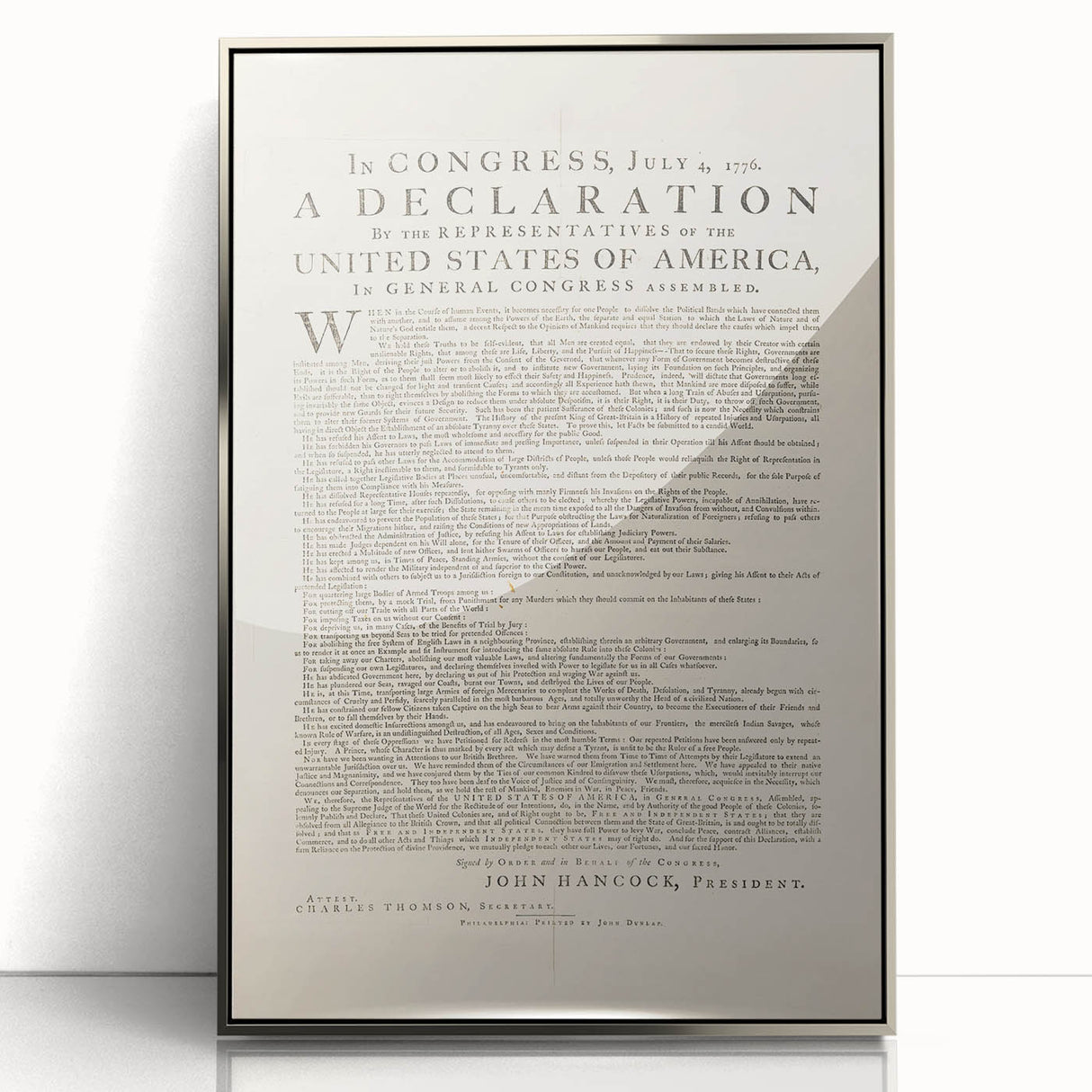 Historic Declaration - Patriotic Wall Art