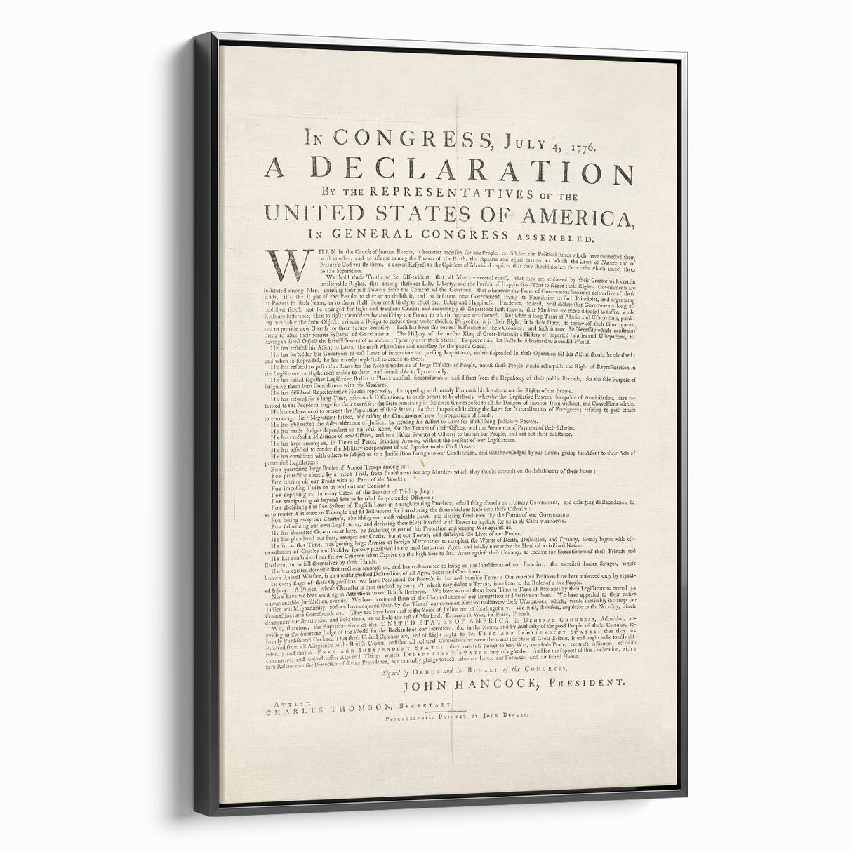 Historic Declaration - Patriotic Wall Art
