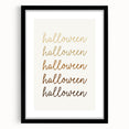 Minimalist Halloween Typography Wall Art - Halloween Wall Decor
