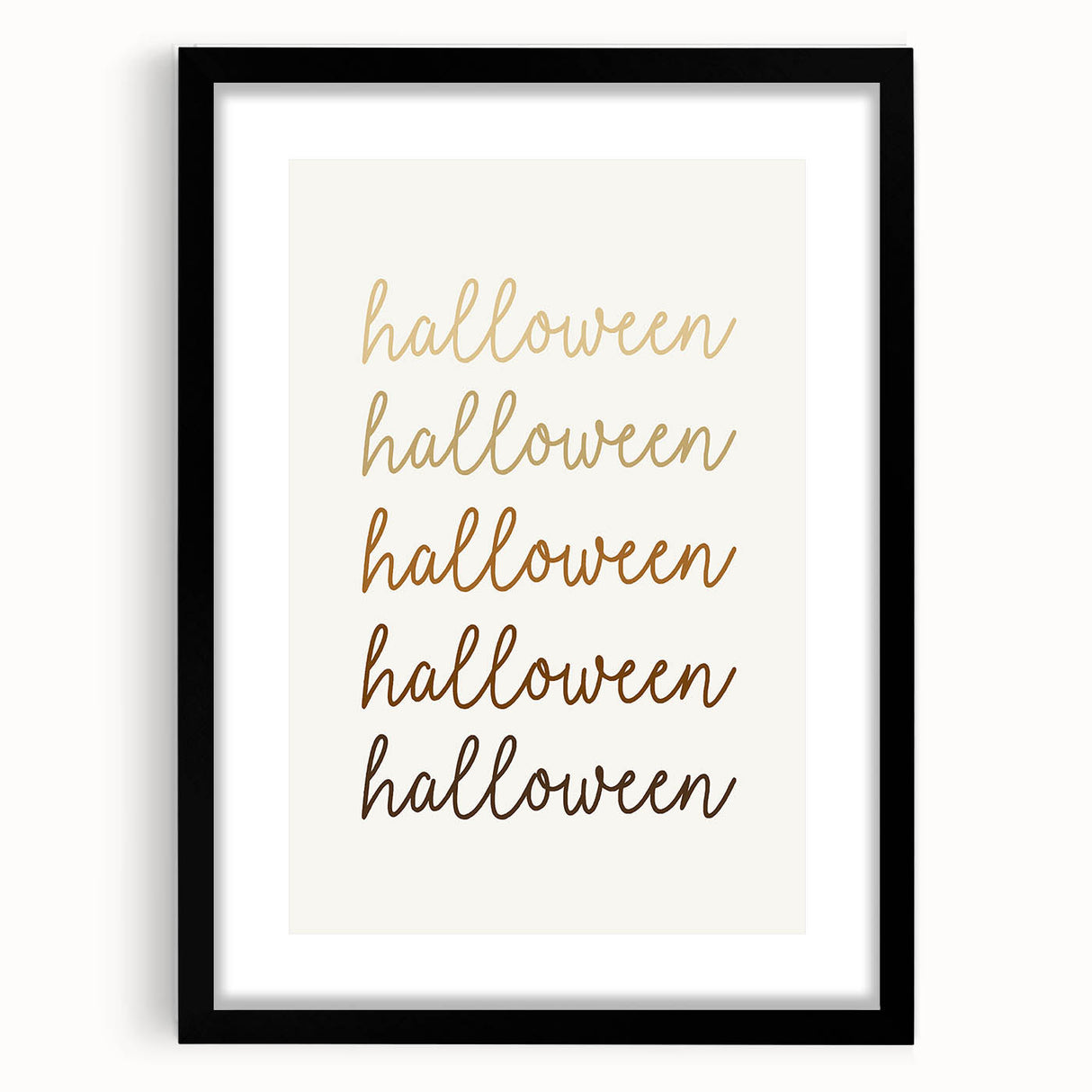 Minimalist Halloween Typography Wall Art - Halloween Wall Decor