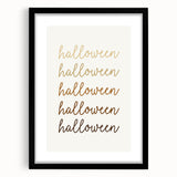 Minimalist Halloween Typography Wall Art - Halloween Wall Decor