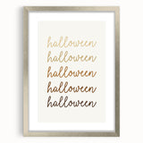 Minimalist Halloween Typography Wall Art - Halloween Wall Decor