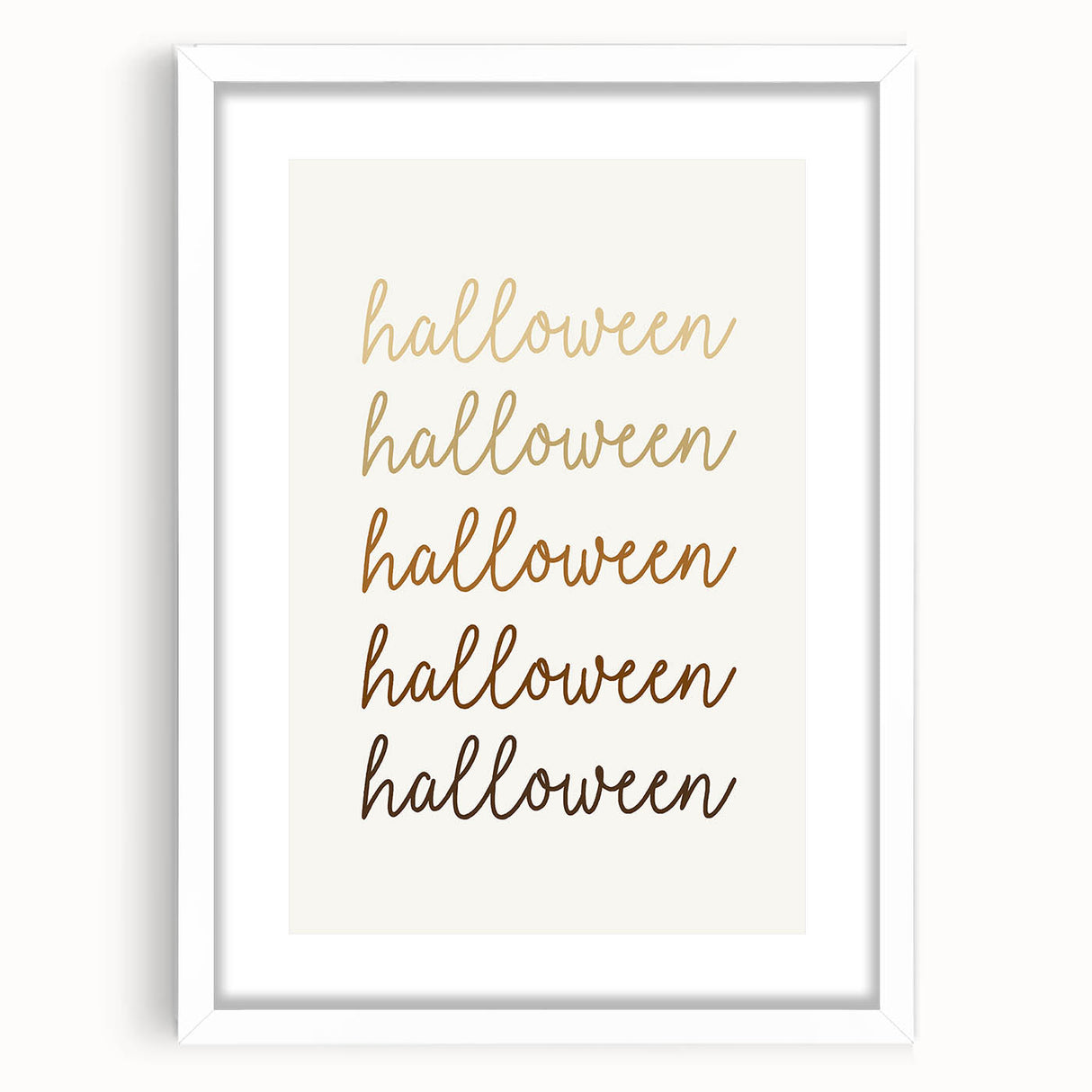 Minimalist Halloween Typography Wall Art - Halloween Wall Decor