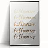 Minimalist Halloween Typography Wall Art - Halloween Wall Decor