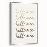Minimalist Halloween Typography Wall Art - Halloween Wall Decor