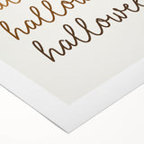 Minimalist Halloween Typography Wall Art - Halloween Wall Decor