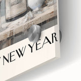 Elegant Champagne Toast - New Year's Eve Wall Art Print