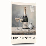 Elegant Champagne Toast - New Year's Eve Wall Art Print