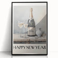 Elegant Champagne Toast - New Year's Eve Wall Art Print
