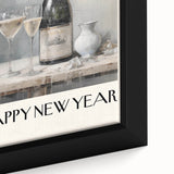 Elegant Champagne Toast - New Year's Eve Wall Art Print