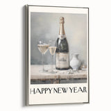 Elegant Champagne Toast - New Year's Eve Wall Art Print