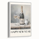 Elegant Champagne Toast - New Year's Eve Wall Art Print