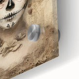 Regal Sugar Skull Woman – Día de los Muertos Wall Art