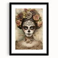 Regal Sugar Skull Woman – Día de los Muertos Wall Art