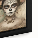 Regal Sugar Skull Woman – Día de los Muertos Wall Art