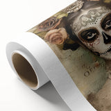 Regal Sugar Skull Woman – Día de los Muertos Wall Art