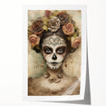 Regal Sugar Skull Woman – Día de los Muertos Wall Art
