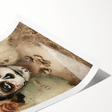 Regal Sugar Skull Woman – Día de los Muertos Wall Art