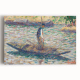 A Fisherman - Pointillist Impressionism by Georges Seurat