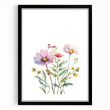 Floral Girls Room Wall Art – Pastel Wildflower Nursery Print