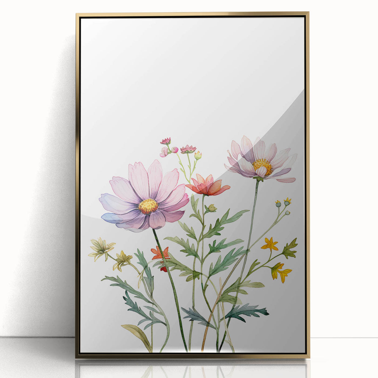 Floral Girls Room Wall Art – Pastel Wildflower Nursery Print