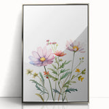 Floral Girls Room Wall Art – Pastel Wildflower Nursery Print