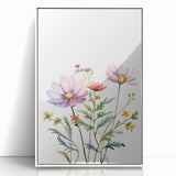 Floral Girls Room Wall Art – Pastel Wildflower Nursery Print