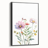 Floral Girls Room Wall Art – Pastel Wildflower Nursery Print