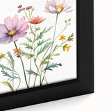 Floral Girls Room Wall Art – Pastel Wildflower Nursery Print