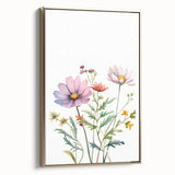 Floral Girls Room Wall Art – Pastel Wildflower Nursery Print