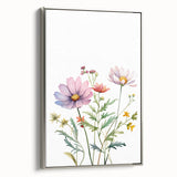 Floral Girls Room Wall Art – Pastel Wildflower Nursery Print