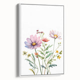Floral Girls Room Wall Art – Pastel Wildflower Nursery Print