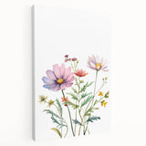 Floral Girls Room Wall Art – Pastel Wildflower Nursery Print