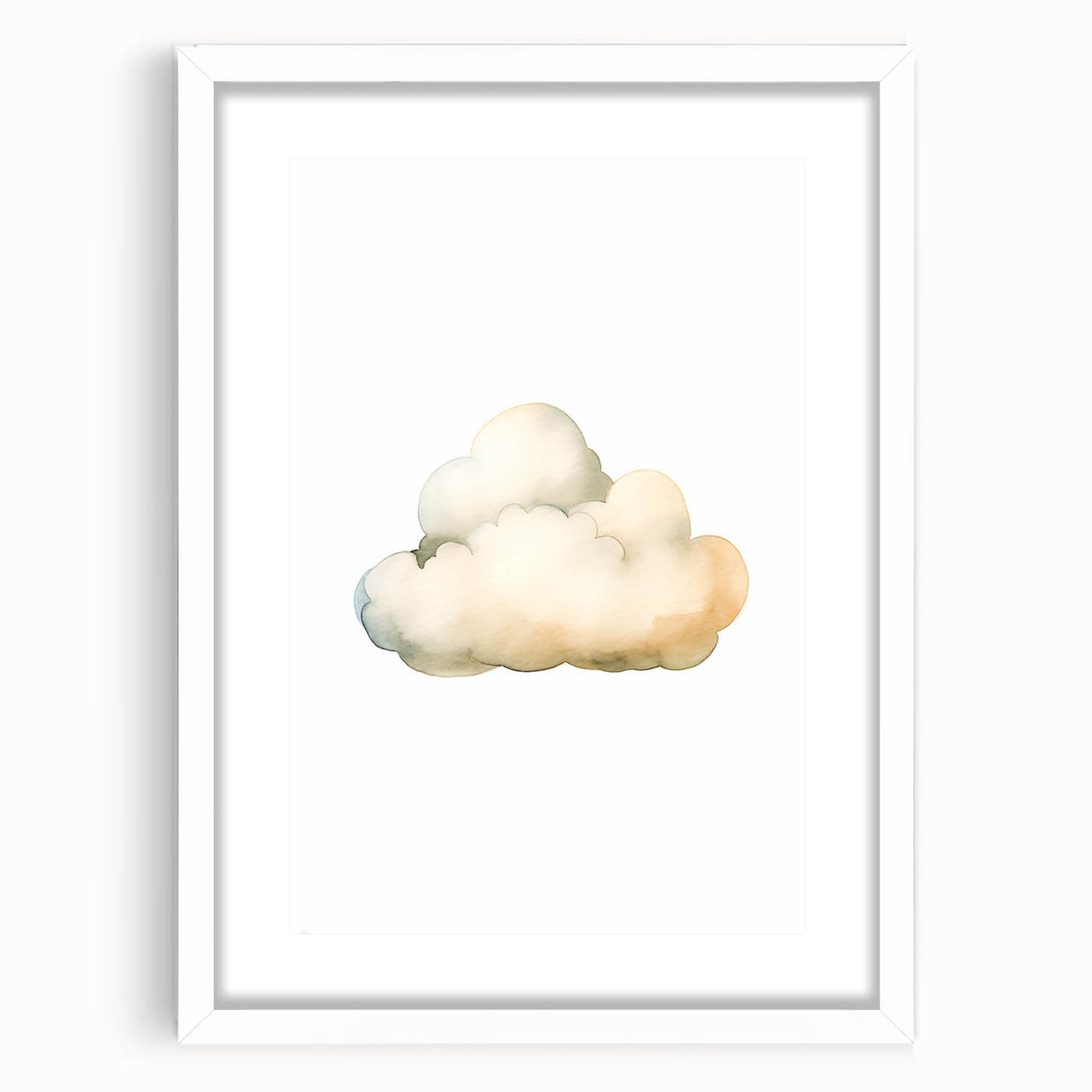 Dreamy Watercolor Cloud Nursery Wall Art - Baby Room Decor