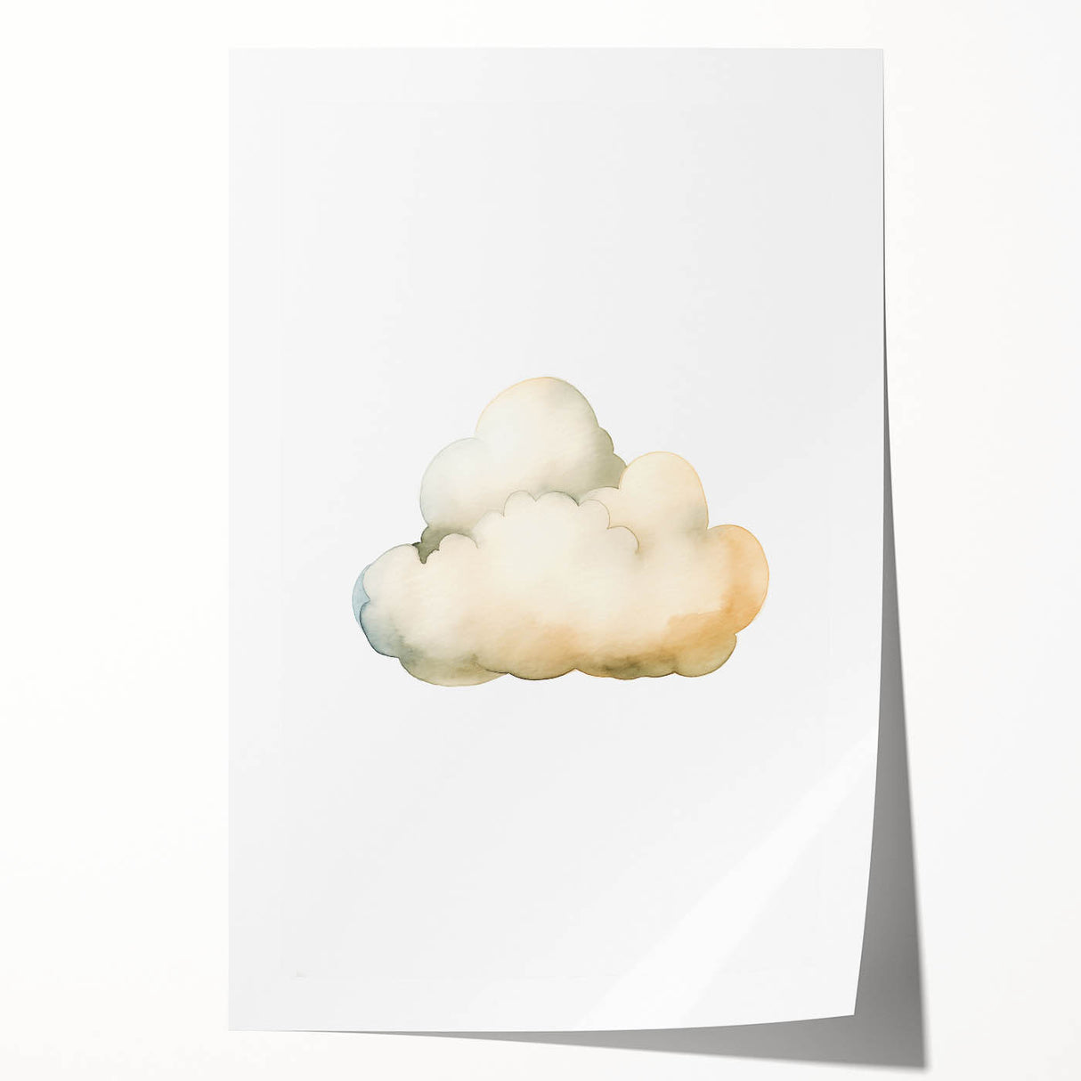 Dreamy Watercolor Cloud Nursery Wall Art - Baby Room Decor