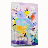 Canvas Art for Kids - Abstract Elephant Nursery Wall Decor