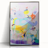 Canvas Art for Kids - Abstract Elephant Nursery Wall Decor