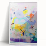 Canvas Art for Kids - Abstract Elephant Nursery Wall Decor